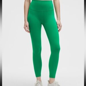 Lululemon Wunder Train High Rise Tight 25” Size 6. Color Raceway Green.